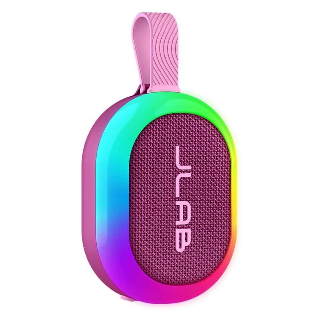 JLab Pop Party Ultrakompakter, tragbarer Bluetooth-Lautsprecher mit 8+ Std. Akku, 5W kabelloser, Kle
