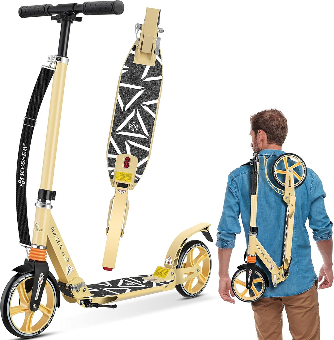 KESSER® Cityroller Scooter 205mm Räder PU Big Wheel - Pro-S Tretroller mit Doppel Federung, City-Rol