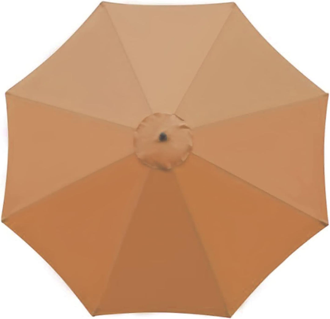 SMLJFO Ersatz-Sonnenschirm-Überdachung mit 8 Rippen, 3 m, Markttisch-Regenschirm, wasserdicht, UV-Sc