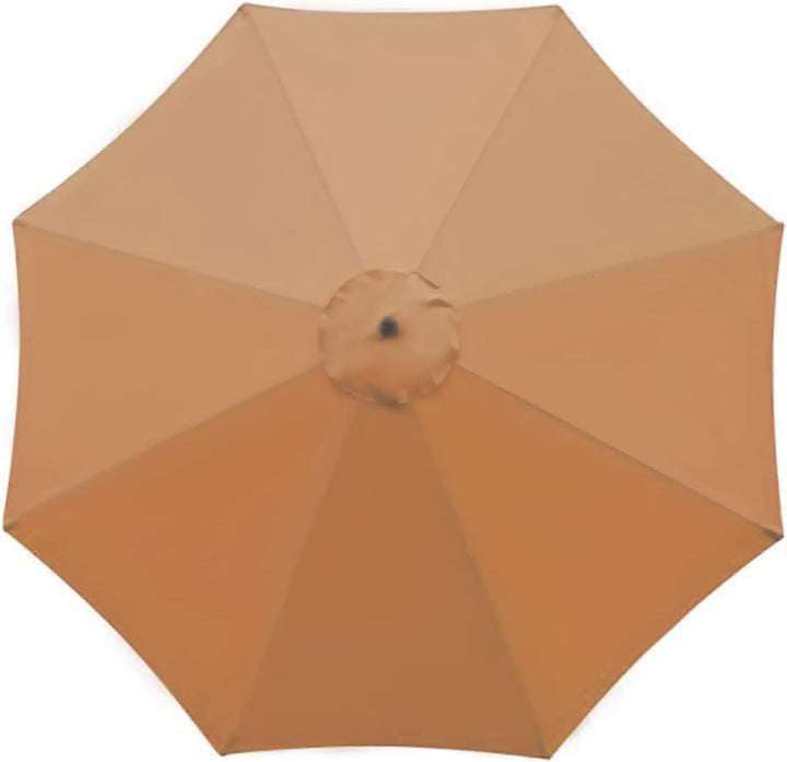 SMLJFO Ersatz-Sonnenschirm-Überdachung mit 8 Rippen, 3 m, Markttisch-Regenschirm, wasserdicht, UV-Sc