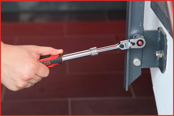 KS TOOLS Umkehrbare Teleskop-Ratsche, 1/2 Zoll mit Gelenkkopf, 72 Zähne