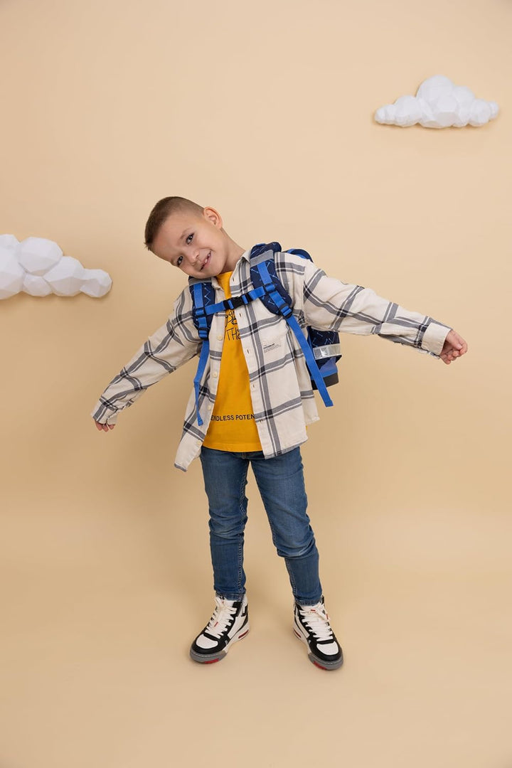 Belmil Classy Schulranzen Set 4 - teilig (403-13/AG/S) Navy Blue Tech, Navy Blue Tech