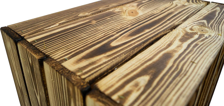 Kistenkolli Altes Land 3 x geflammtes Weinregal 16er Masse 40x40x27cm aus Holz Flaschenablage Weinre