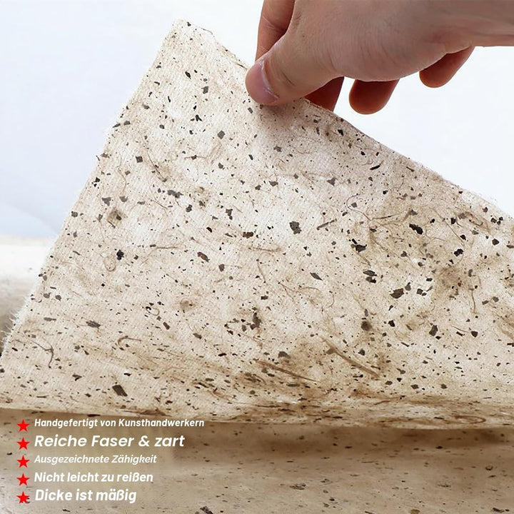 InnoStars 50 Blatt 30 x 40cm Maulbeerpapier, Handgemachtes Vintage Büttenpapier - Naturfaser Textur
