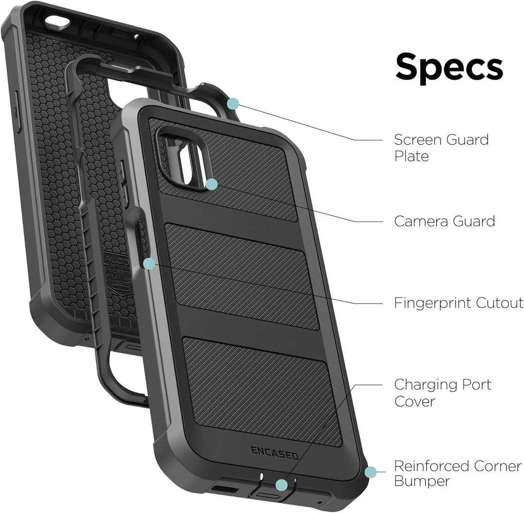 ENCASED Robuste Schutzhülle für Galaxy Xcover 6 Pro – Falcon-Serie, doppellagige, stossfeste Abdecku