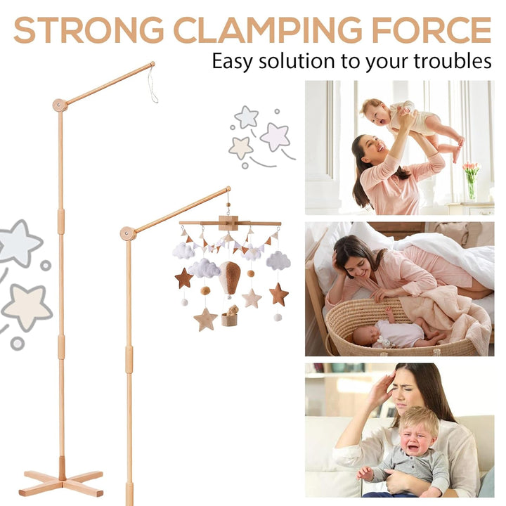 Bodenstehend Baby Mobile Halterung, Mobile Halterung Wickeltisch Holz, Mobile Wickeltisch für Aufhän