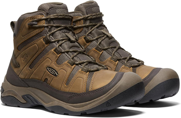 KEEN Herren Circadia Mid Waterproof Wanderstiefel 44.5 EU Bison Brindle, 44.5 EU Bison Brindle