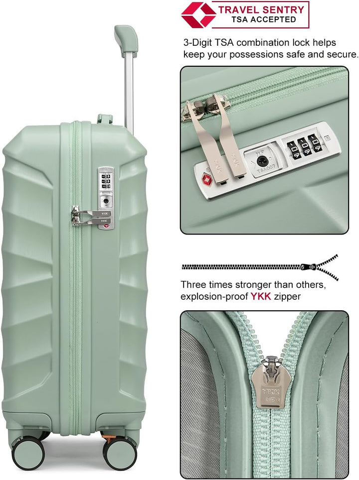 Sea choice Reisekoffer Set 5 Teilig ABS Hartschale Trolley Kofferset Gepäckset Grosse Kapazität Hand