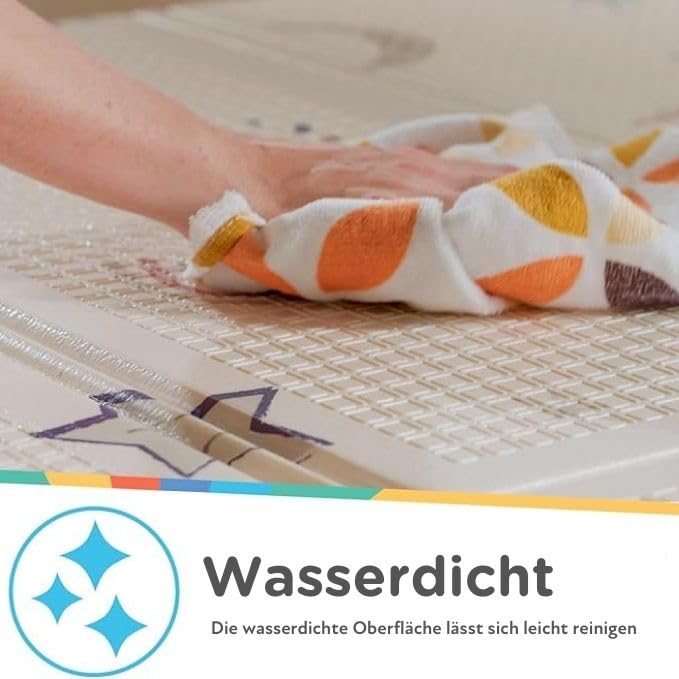 Nuby – Gepolsterte, Faltbare und wendbare Spielmatte für Babys – Leichte und weiche Bodenmatte zum S