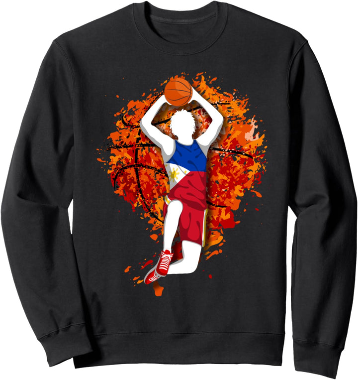 Philippinen Basketball Philippinische Nationalflagge Sport Sweatshirt