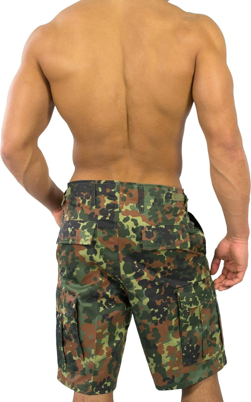 normani BDU Bermuda Short für Herren Flecktarn 3XL, Flecktarn 3XL