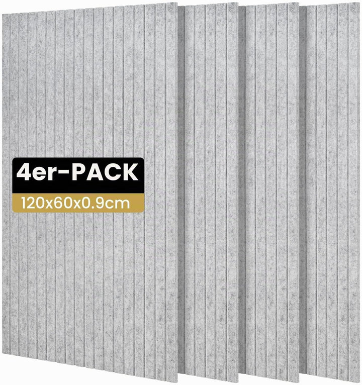 Youyijia 4 Stücke Akustikpaneele selbstklebend, 120x60x0.9cm, Schalldämmung Schallschutz wand Schall
