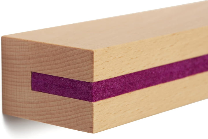 Buchenbusch urban design Schlüsselbrett Buche, Filzeinlage Flieder (72 Varianten), Schlüsselleiste H