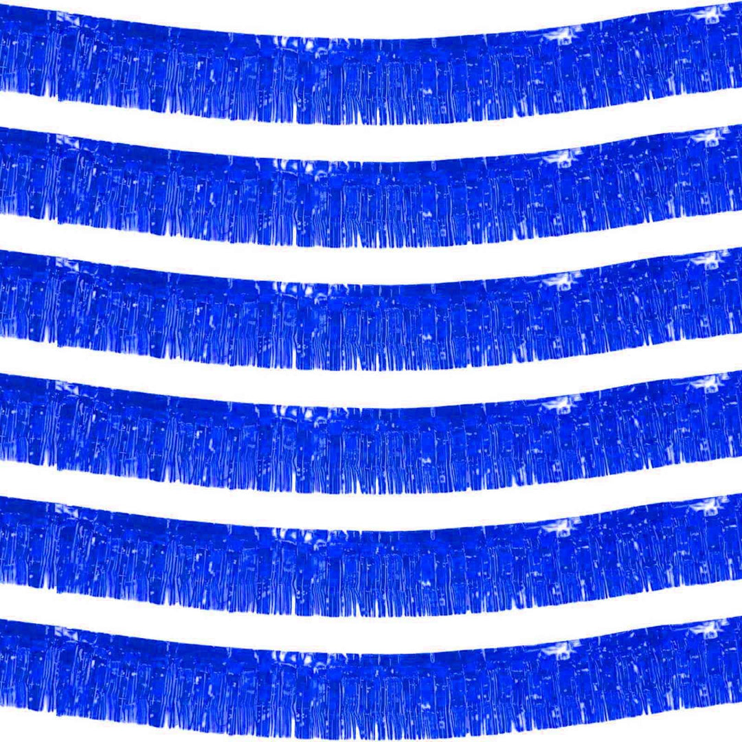 We Moment Zone 6-Pakete Blau Fransen Girlande Metallic, Metallic-Folien-Fransengirlande Hängedekorat