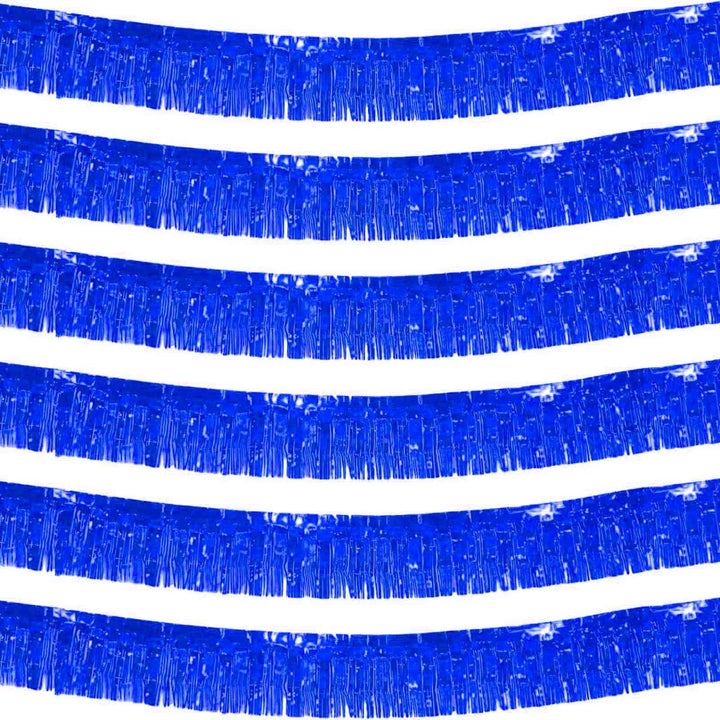 We Moment Zone 6-Pakete Blau Fransen Girlande Metallic, Metallic-Folien-Fransengirlande Hängedekorat