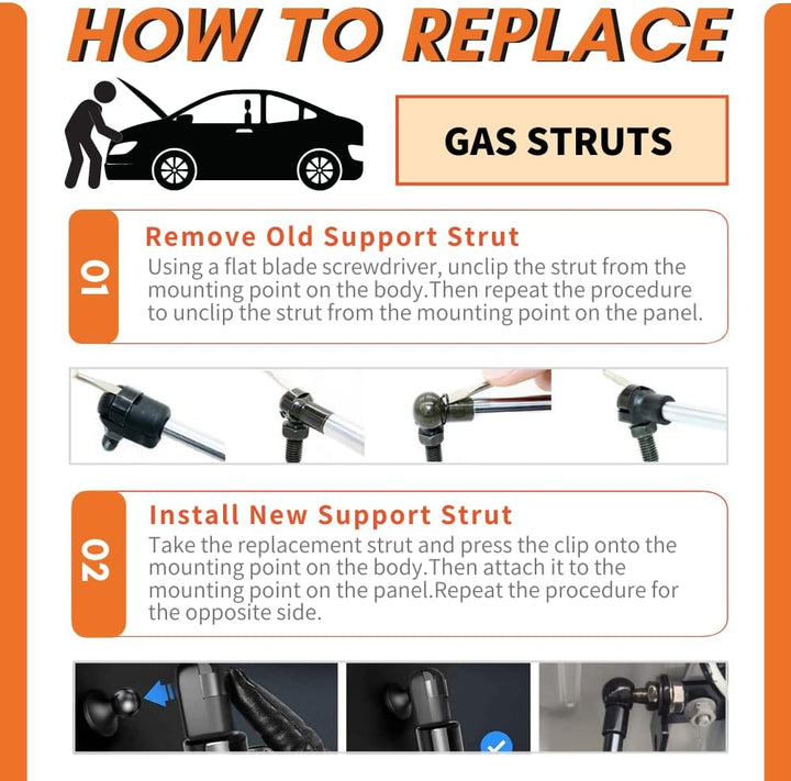 JINGLING Motorhaubenstreben für MX5 MX-5 NA NB 1989–2005 Fronthaube Gasdämpfer Lift Supports Modify