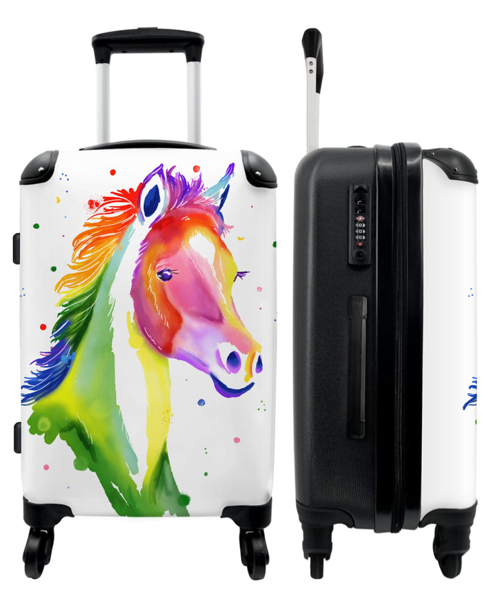 NoBoringSuitcases.com® Kindertrolley Mädchen Reisekoffer mit Rollen Carry on Luggage Koffer Geschenk