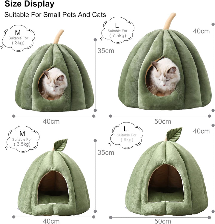 PETCUTE Katzenhöhle Katzenbett für grosse Katzen,Waschbar Haustierhöhle Katzenkorb für Katzen und Hu