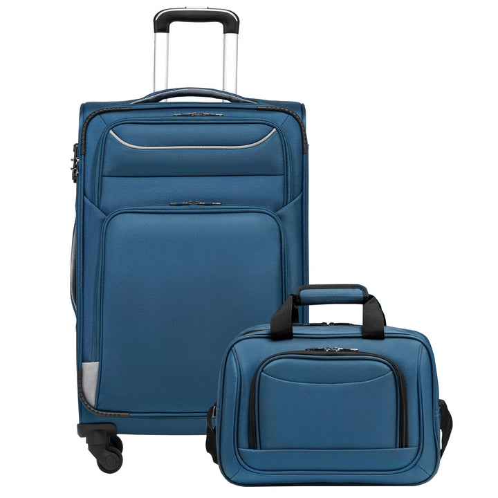 COOLIFE Koffer Trolley Koffer Reisekoffer von 4 Rollen Stoffkoffer Handgepäck TSA-Schloss Der Koffer
