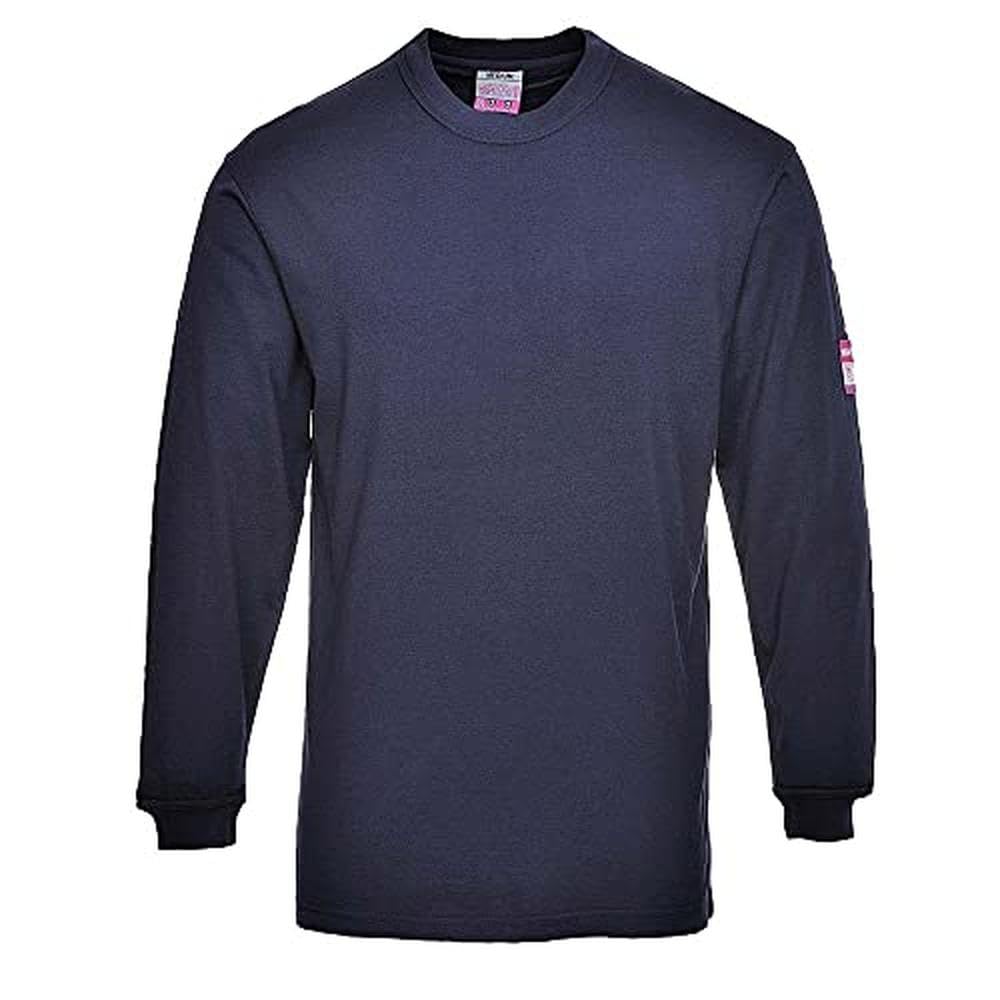 Portwest Flammhemmendes antistatisches Langarm T-Shirt, Grösse: M, Farbe: Marine, FR11NARM M Navy, M
