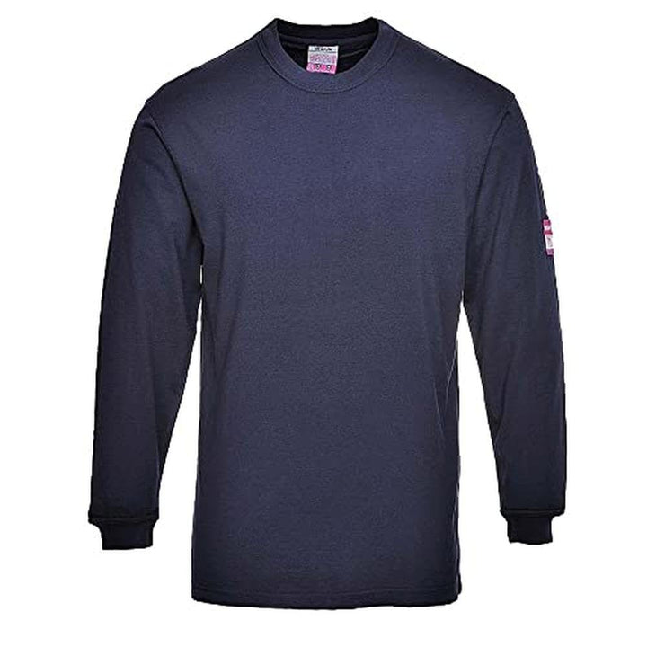Portwest Flammhemmendes antistatisches Langarm T-Shirt, Grösse: M, Farbe: Marine, FR11NARM M Navy, M