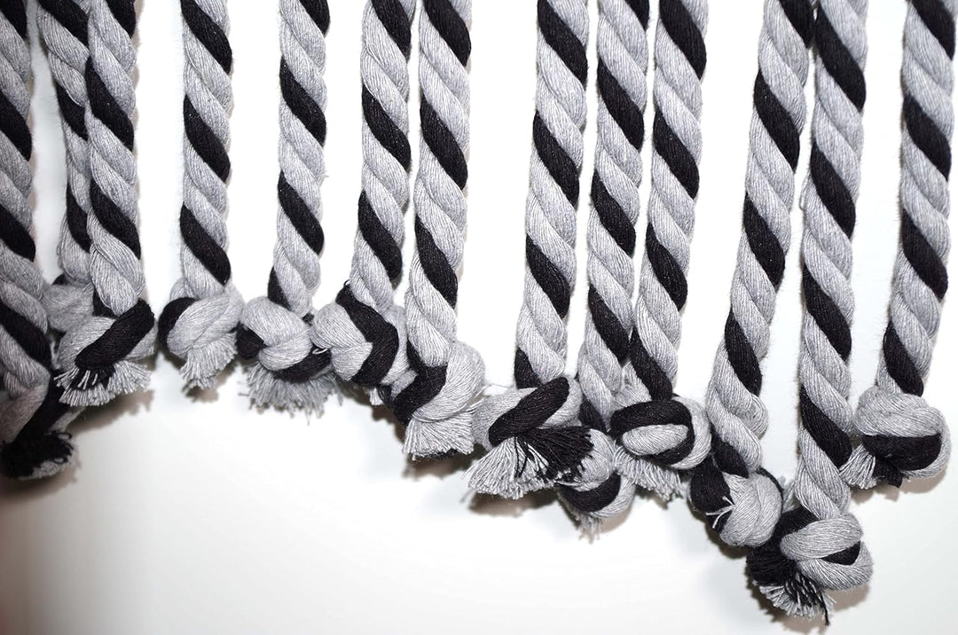 Kobolo Seilvorhang Türvorhang Black/Grey 54 Stränge Dekovorhang