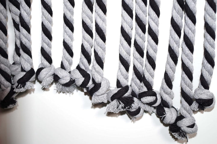 Kobolo Seilvorhang Türvorhang Black/Grey 54 Stränge Dekovorhang