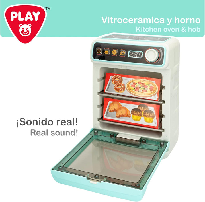 ColorBaby Play 46901 Spielzeugofen mit Lichtern und Geräuschen für Jungen und Mädchen, Mein erster O