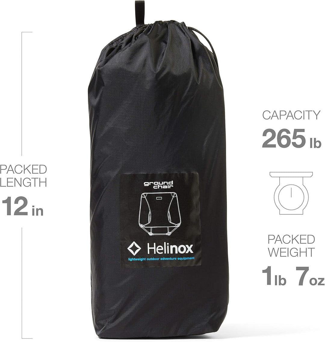 Helinox Ground Chair | Robuster, ultraleichter, Faltbarer, tragbarer Stuhl für Camping, Rucksack-, W