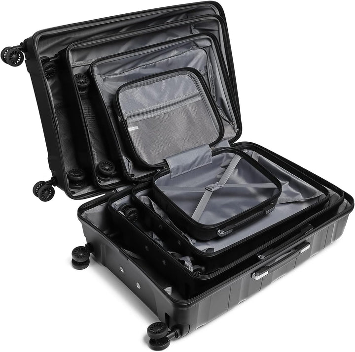 KONO Koffer Trolley Reisekoffer Set Leicht Hartschalenkoffer mit TSA Schloss Zwillingsrollen Rollkof