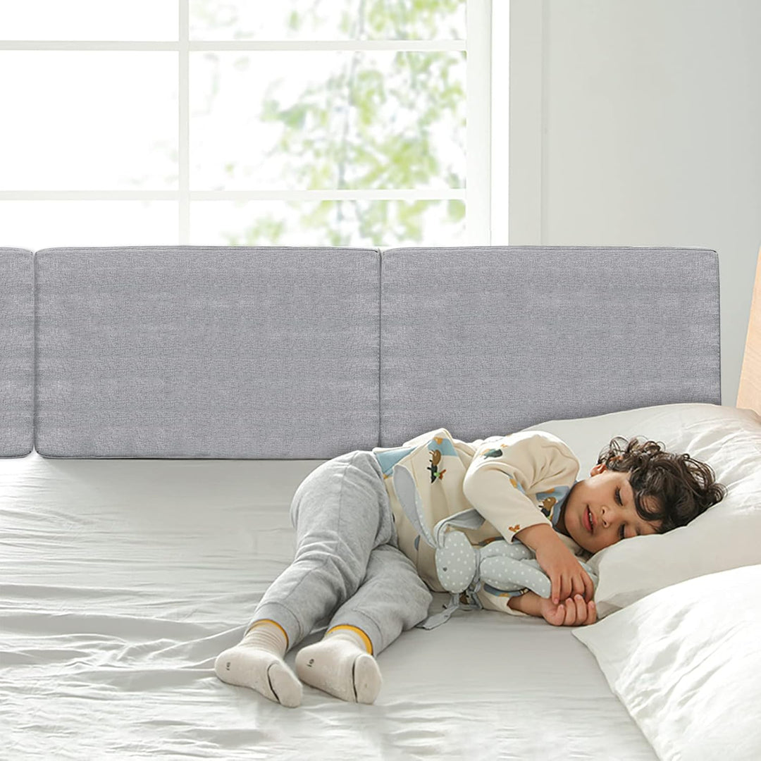 Aufun Bettgitter Baby Bettschutzgitter 50cm, Höhenverstellbar Kinderbettgitter Rausfallschutz für Be