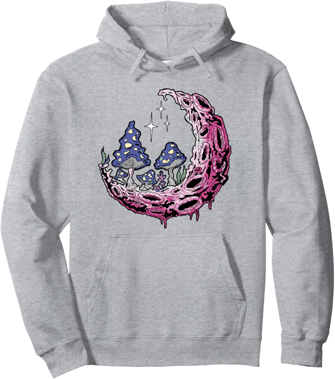 Mond und Pilze Pilze Natur Pullover Hoodie
