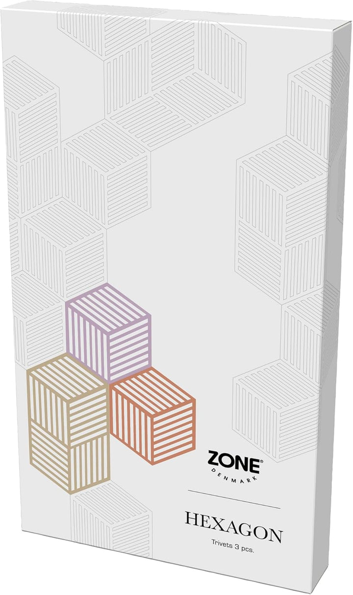 Zone Denmark Hexagon Topfuntersetzer Hitzebeständig, Silikon Untersetzer, Praktische und Dekorative