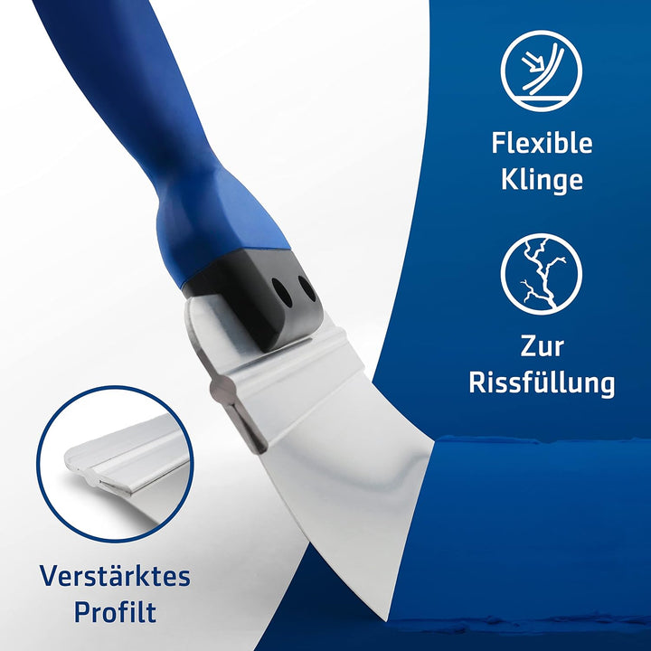 HOGARD Flächenspachtel aus Rostfreiem Stahl mit Weichem | Ergonomischem Griff - Perfektes Spachtelwe