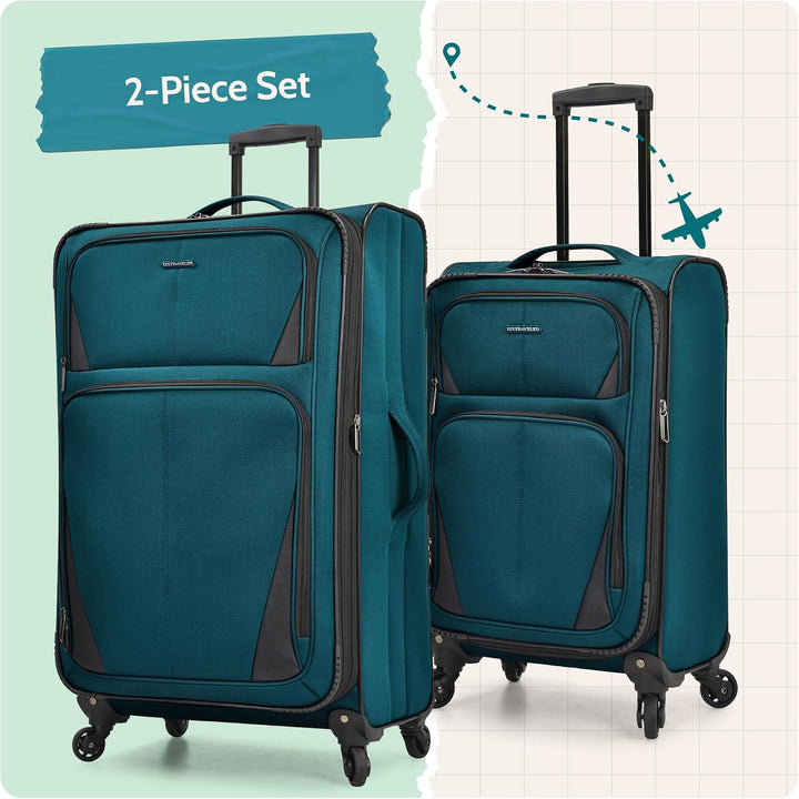 U.S. Traveler Aviron Bay Erweiterbares Weichgepäck mit Spinnrädern Carry-on 22-Inch Marineblau, Carr