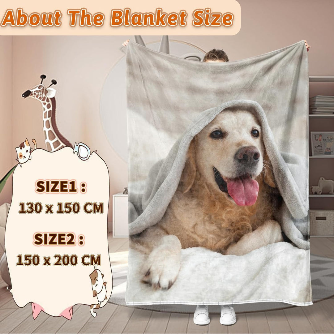 Hund Bedruckt Kuscheldecke, Kinderdecke 3D Druck Tier Hund Flauschige Plüsch Decke,Wohndecke Fleece