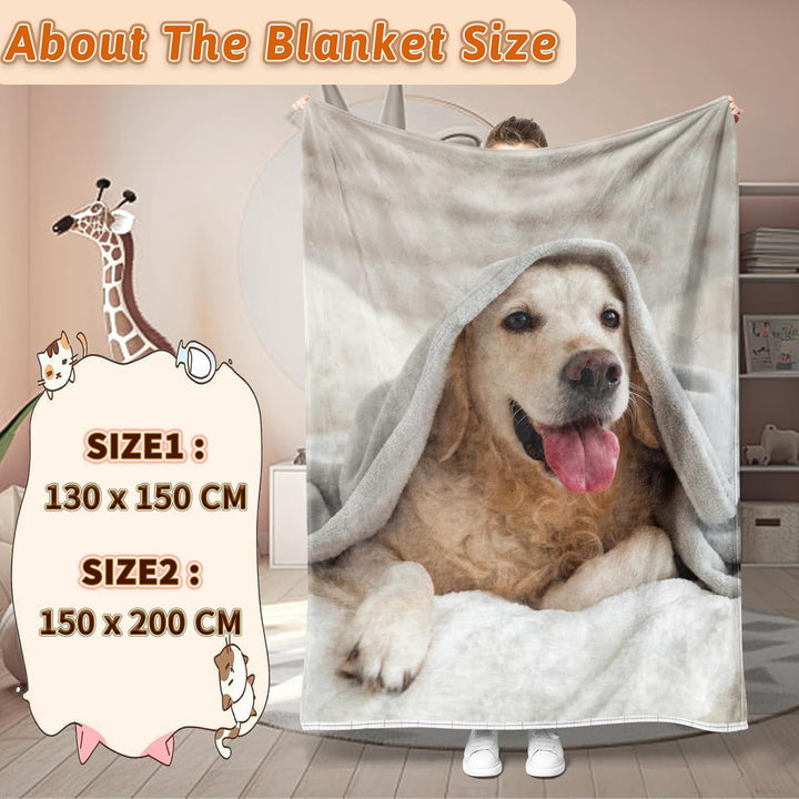 Hund Bedruckt Kuscheldecke, Kinderdecke 3D Druck Tier Hund Flauschige Plüsch Decke,Wohndecke Fleece