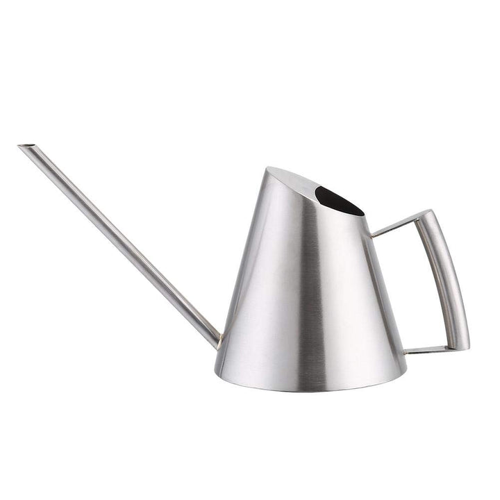 Mini-Giesskanne aus Edelstahl, modern, 400 ml, Lange Tülle, gebürstet, Silberfarben, für Zuhause und