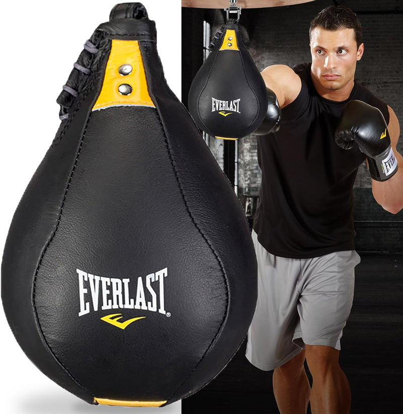 Everlast Unisex – Erwachsene Kangoroo Speed Bag Sandsäcke und Punchballs 9X6 Schwarz, 9X6 Schwarz