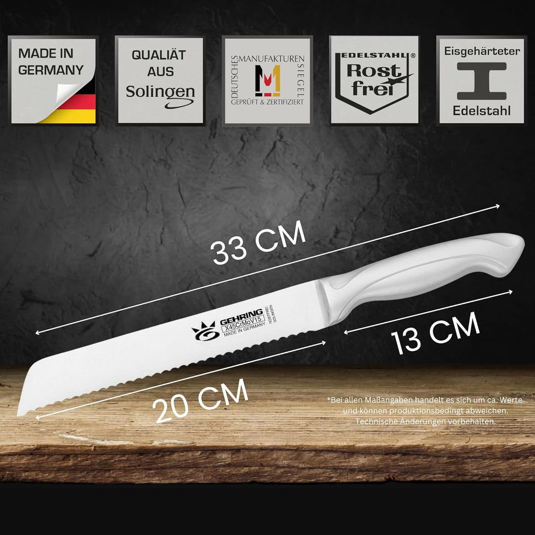 SOLINGEN Brotmesser Konfgurator - Ergo Grip I Scharfes Profi Küchenmesser |made in Germany, eisgehär