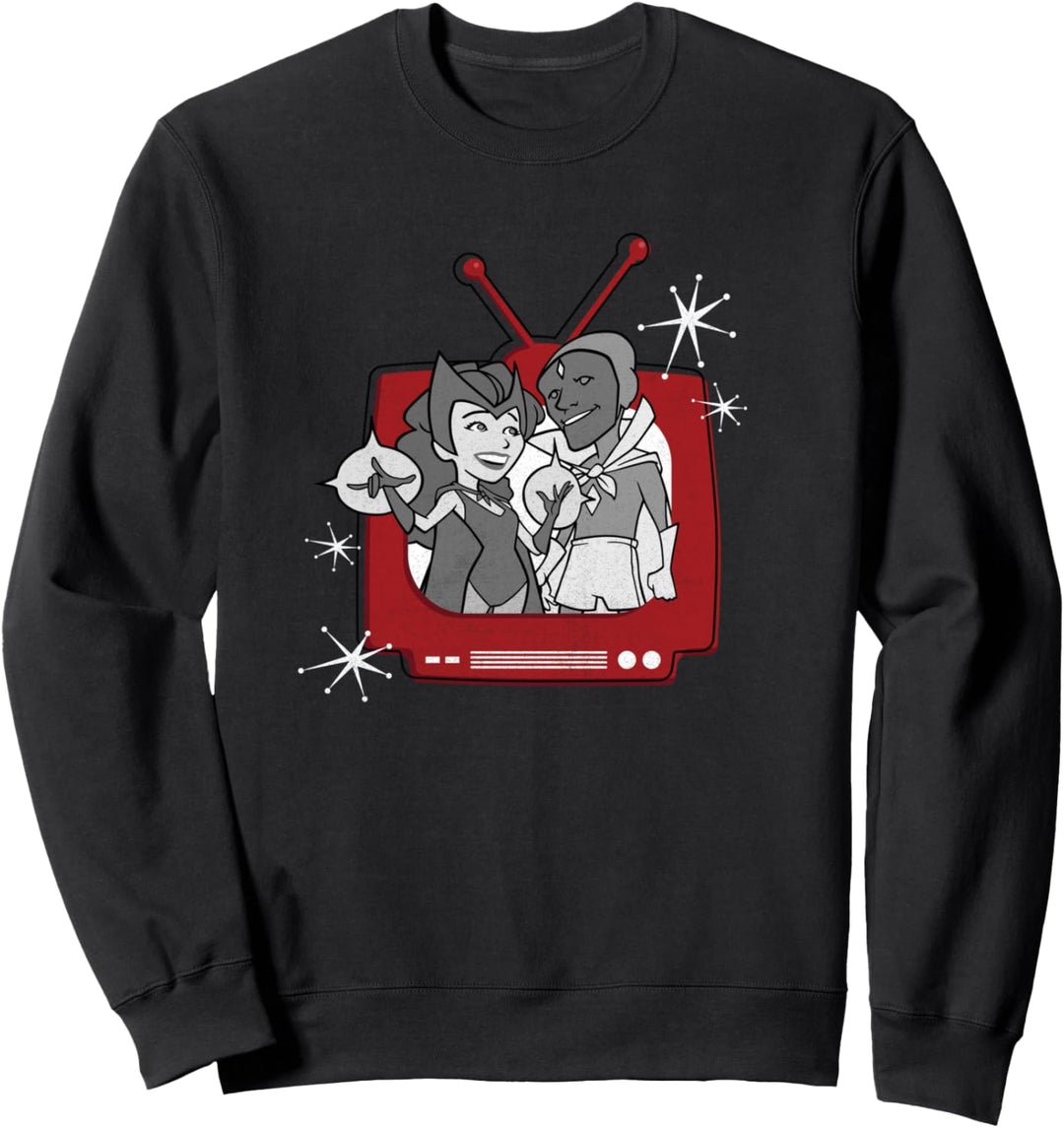 Marvel WandaVision Wanda & Vision Retro TV Sweatshirt