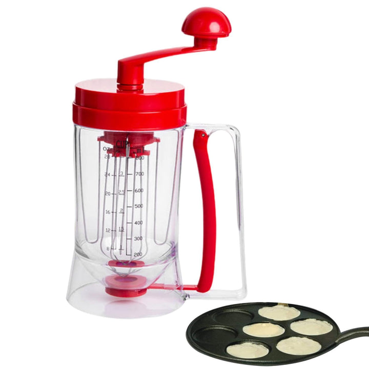 Teigspender Teigportionierer, 900ml Handheld Teigdosierer, Pfannkuchenteigspender Mit Rührfunktion,