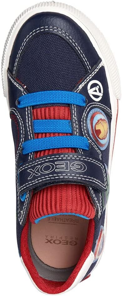 Geox Jungen J Kilwi Boy Sneaker 24 EU Navy Red, 24 EU Navy Red