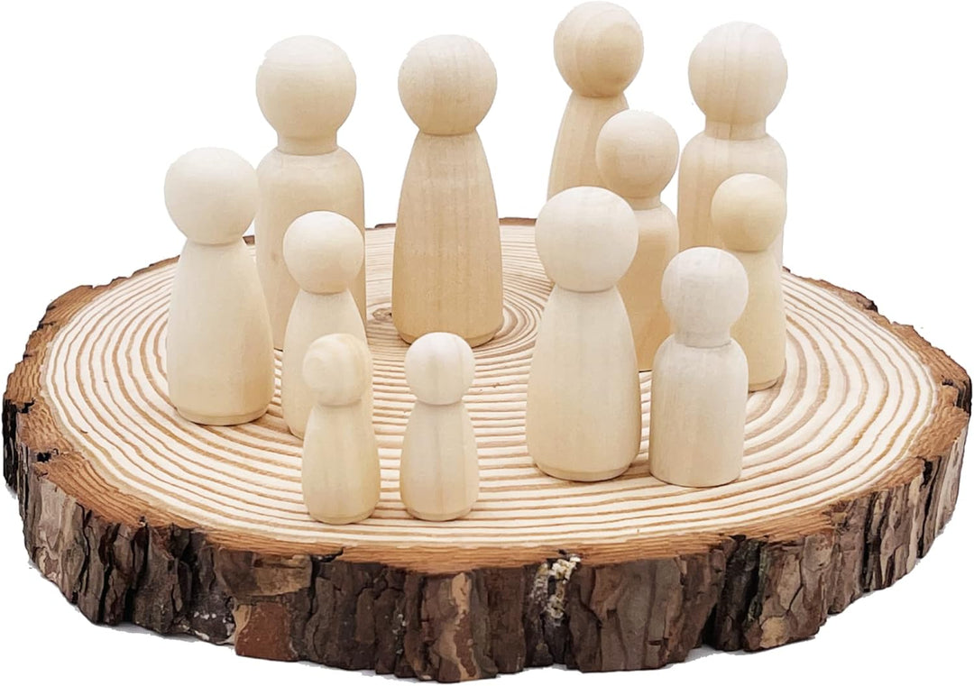 Natürliche, runde Scheiben, rustikale Holzscheiben, 6 Stück, 16-17 cm, unlackiertes Holz-Set, Kreise