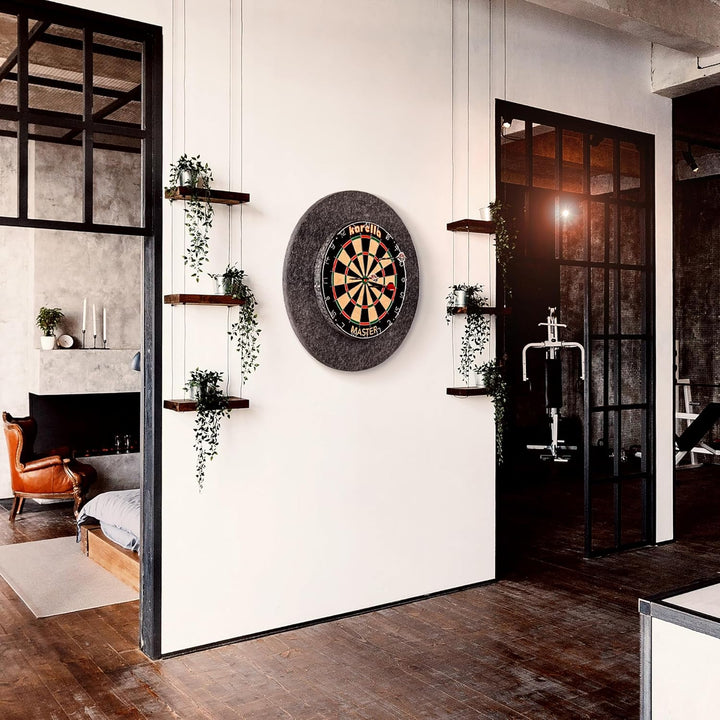 Karella Schallschutz für Steeldartboards mit integriertem Surround/Auffangring, 80% Geräuschreduzier