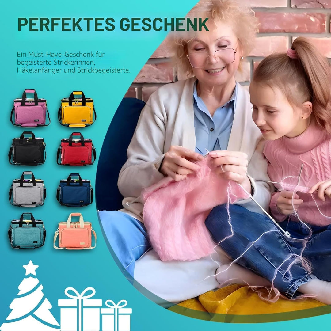Aufbewahrungstasche für Wolle, Stricktasche Zur Garn aufbewahrung für Stricken, Häkeln, Stränge des