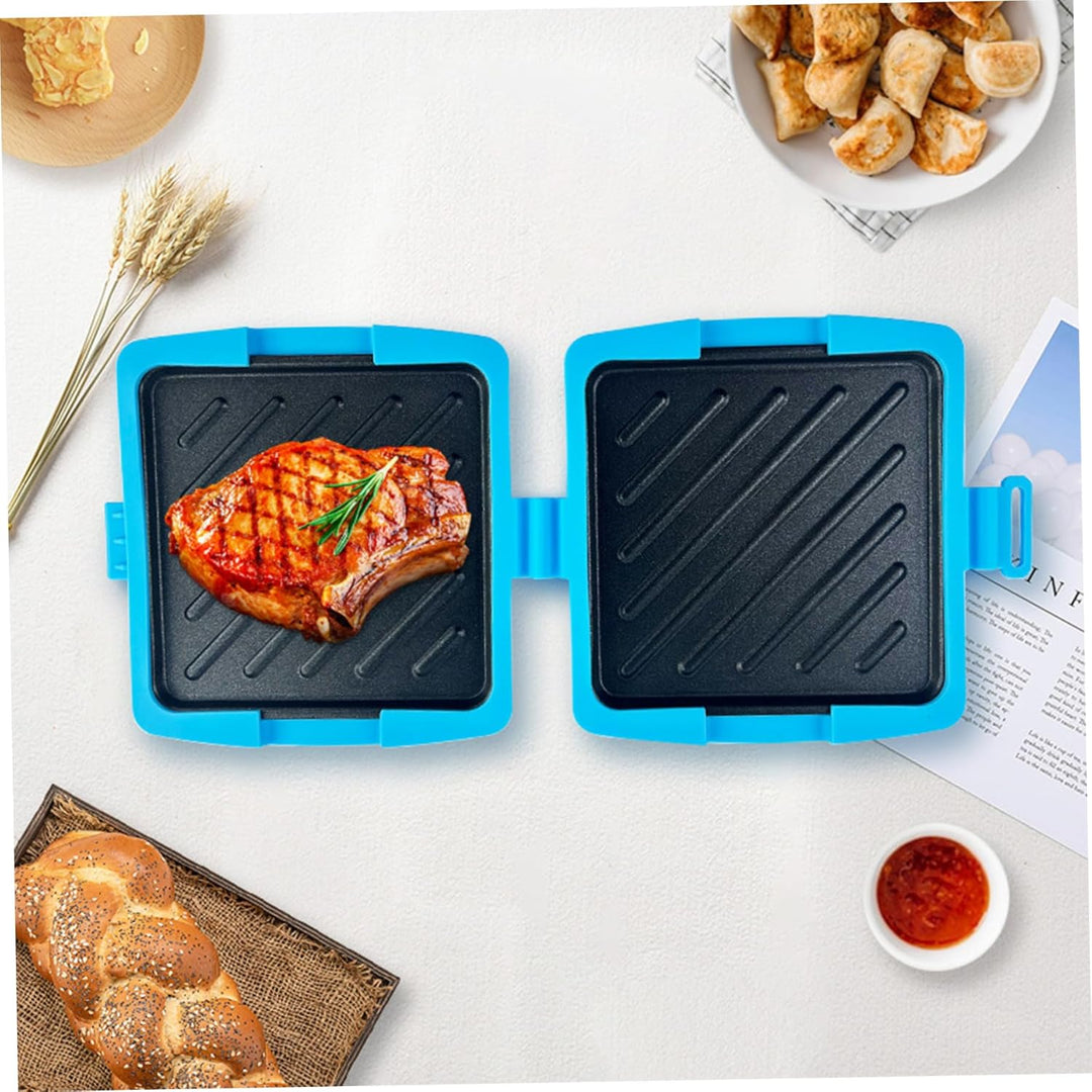 Mikrowellen-Toastie-Sandwich-Maker, Silikon-Toastie-Maker ohne Strom, blau, wiederverwendbar für sch