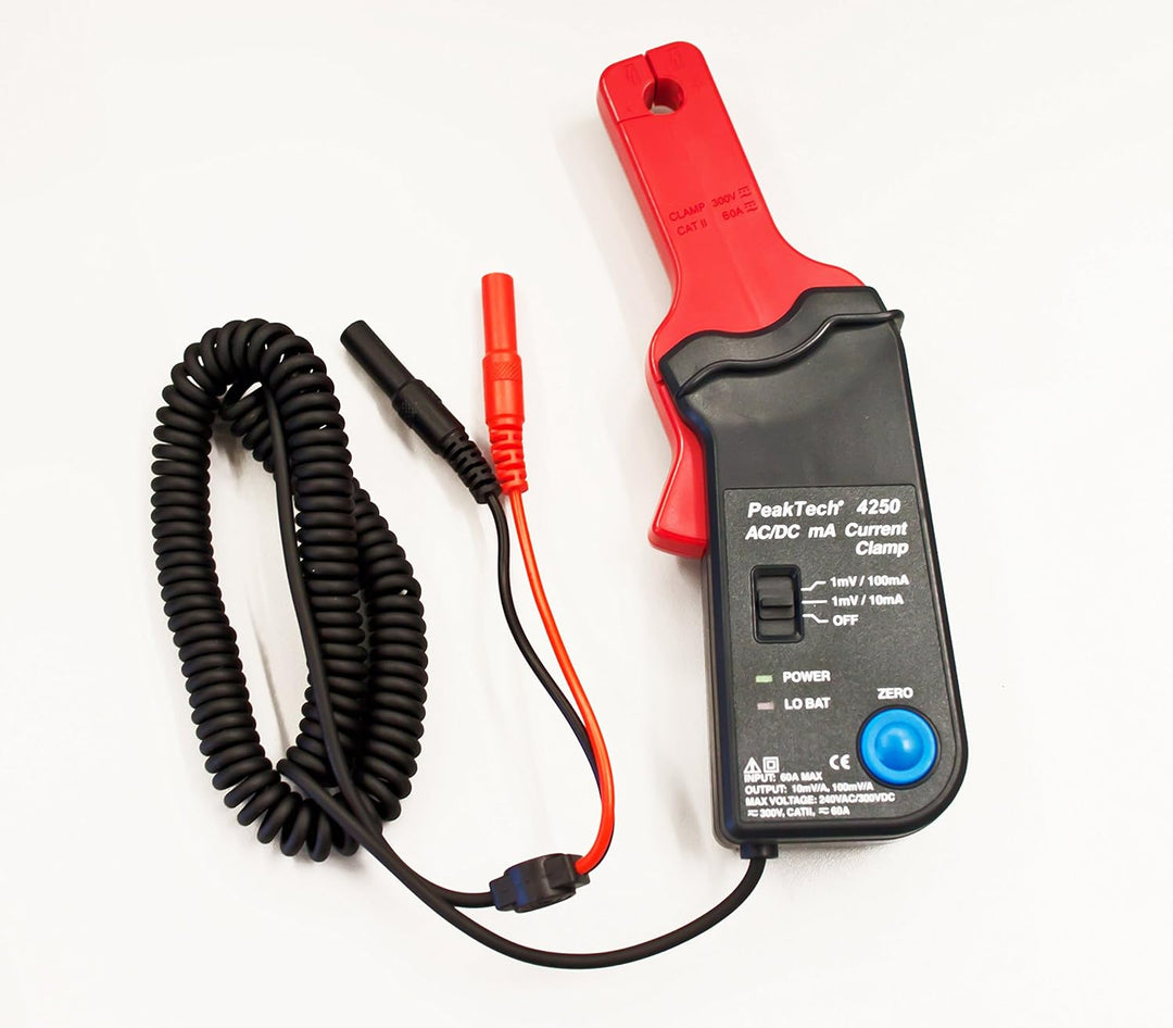 PeakTech 3441 – True RMS Digital Multimeter - CAT III 1000 V, Blau & P 4250 4250 - Stromzangen-Adapt