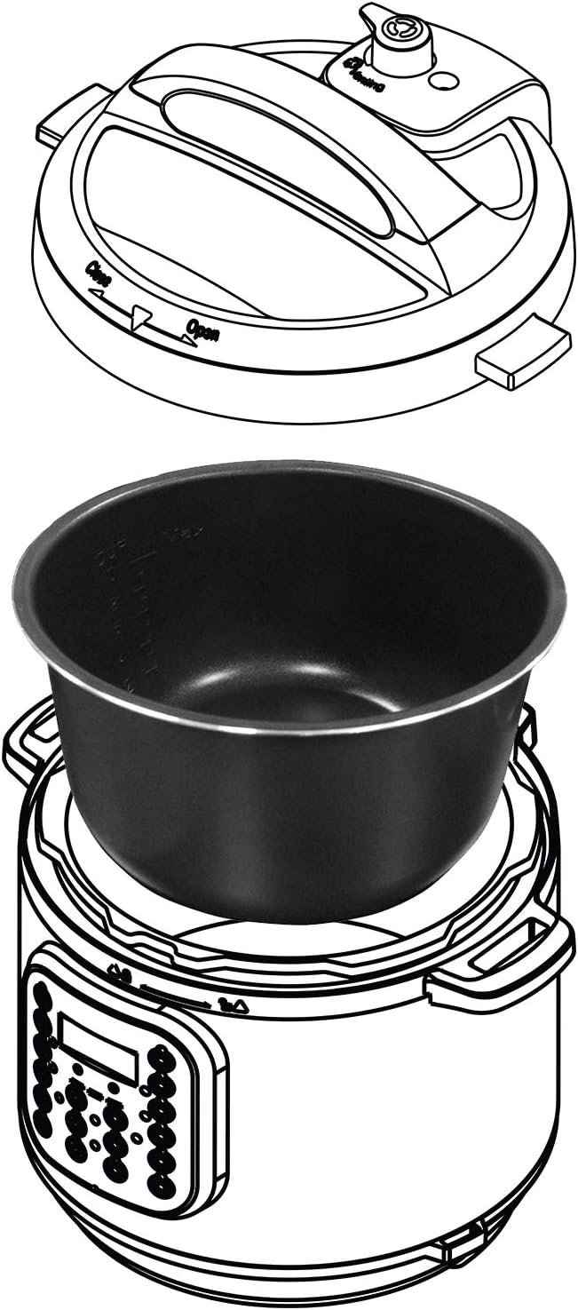 Instant Pot Keramik-Antihaft-Innentopf, 5,7 l 6 Quart, 6 Quart