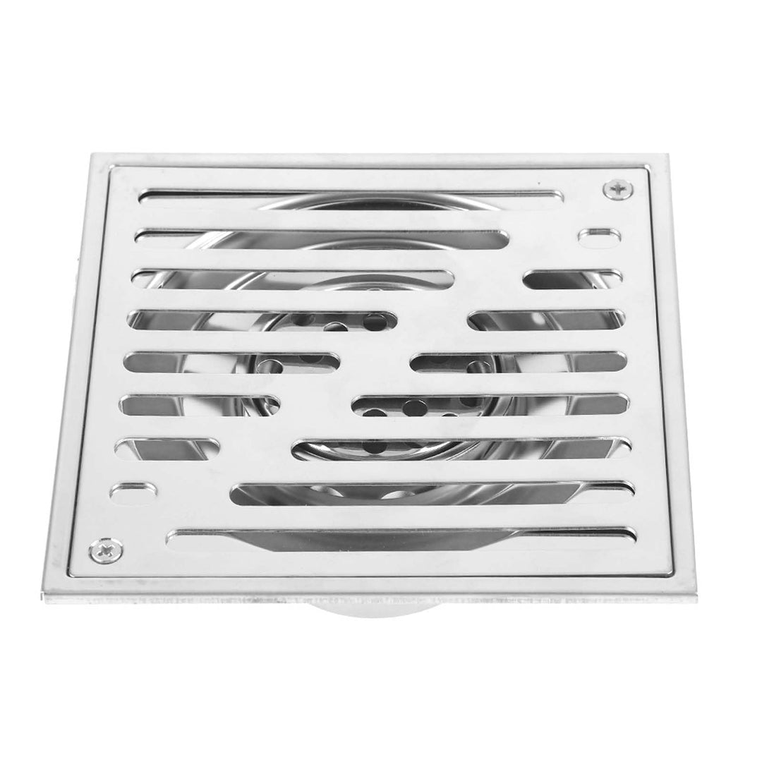 Quadratische Dusche Bodenablauf Bad Flieseneinsatz Bodenablass mit abnehmbarem Siebdeckel Chrom-Fini